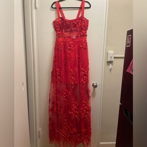 Alamour Red Floral Dress